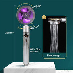 High Pressure Shower Head Adjustable 360° Rotation