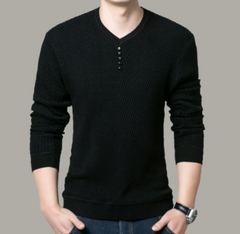 Casual V-Neck Knit Sweater Top