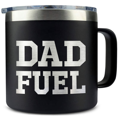 Dad Fuel Coffee Black Mug/Tumbler