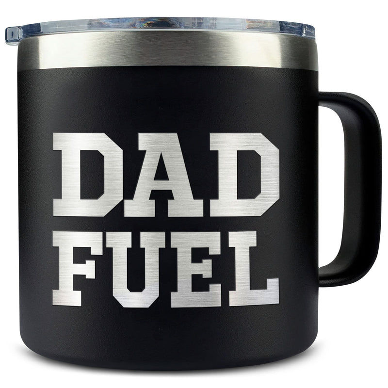 Dad Fuel Coffee Black Mug/Tumbler
