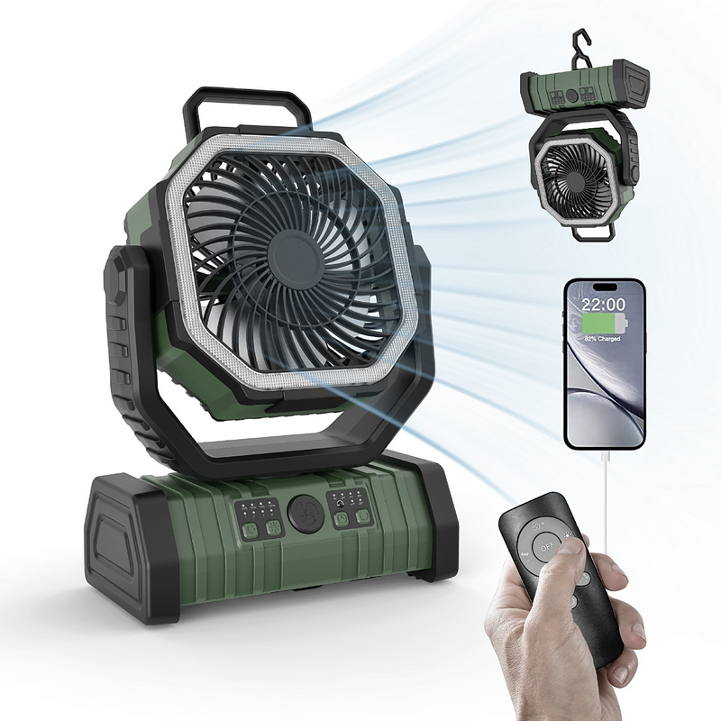 Outdoor  Power Bank LED Light Camping Fan
