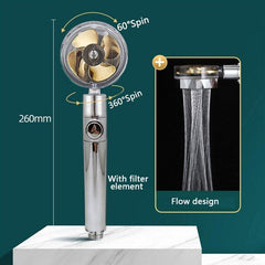 High Pressure Shower Head Adjustable 360° Rotation