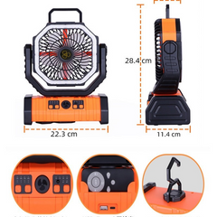 Outdoor  Power Bank LED Light Camping Fan